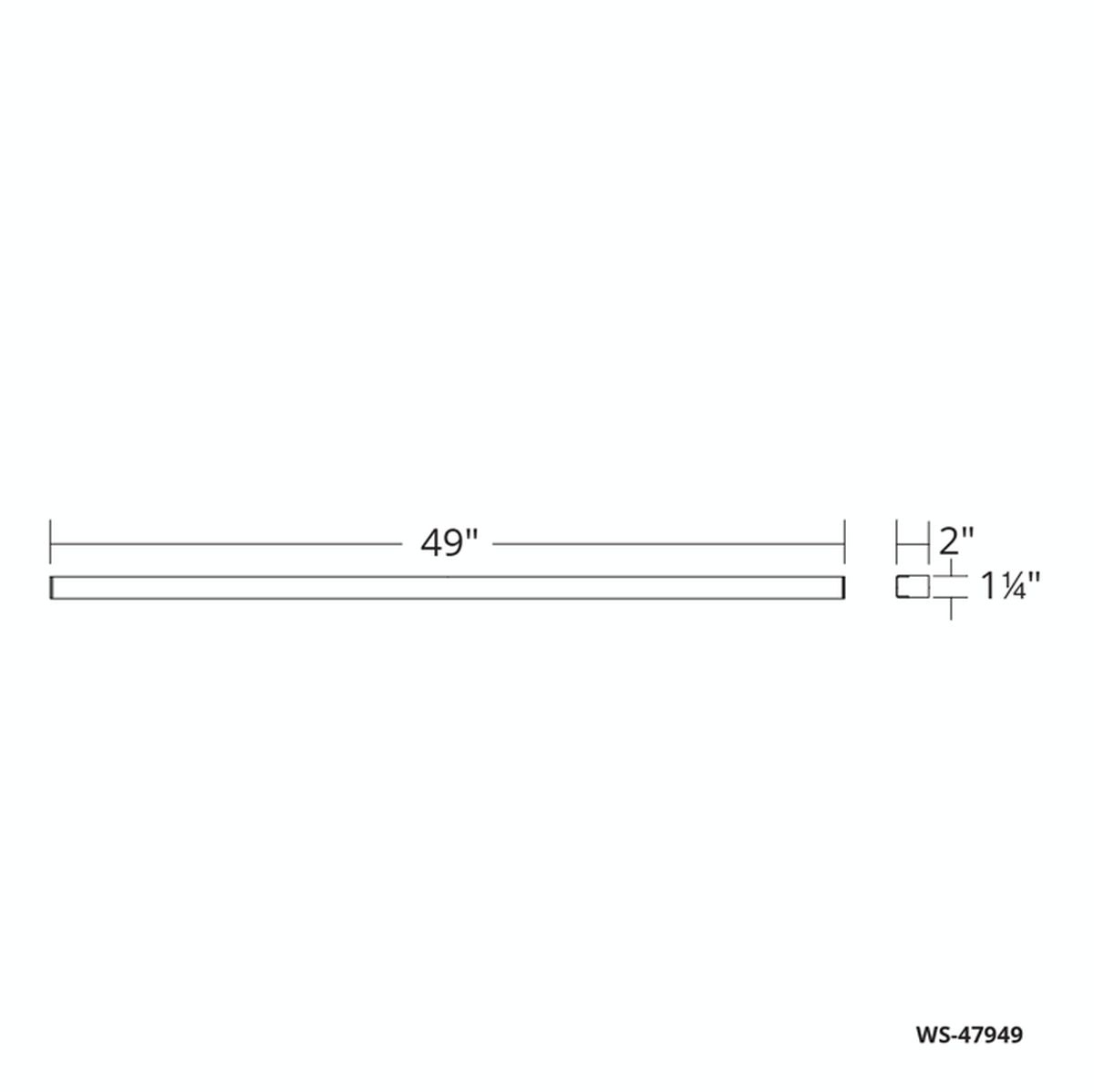 Lightstick Vanity/Sconce 49IN - Line Drawing