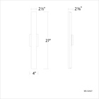 Lanza Bath Sconce/Vanity 27IN - Line Drawing