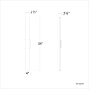 Lanza Bath Sconce/Vanity 34IN - Line Drawing