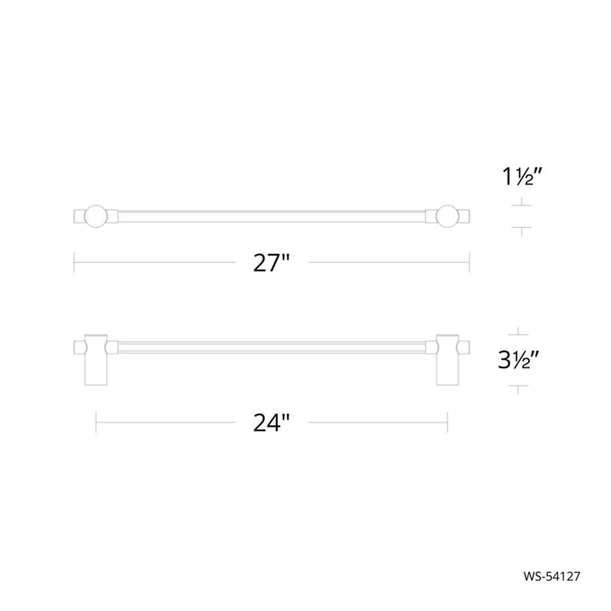 Cadence Rotatable Vanity 27in Line Drawing