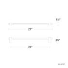 Cadence Rotatable Vanity 27in Line Drawing