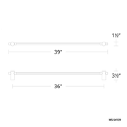 Cadence Rotatable Vanity 39in Line Drawing