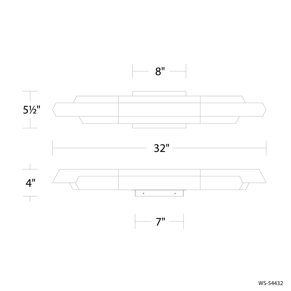 Montage 32in line drawing