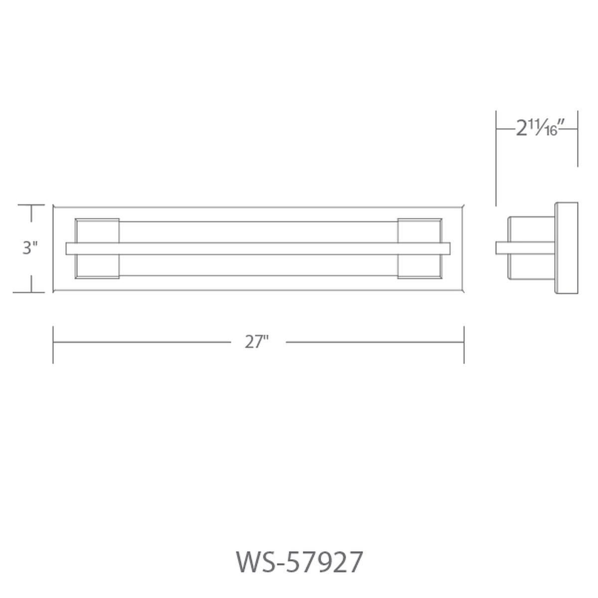 Ice Vanity Sconce 27in dimensions