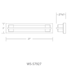 Ice Vanity Sconce 27in dimensions
