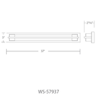 Ice Vanity Sconce 37in dimensions