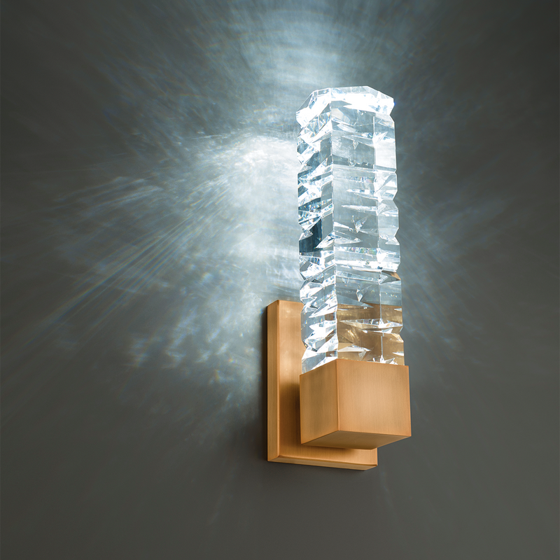 Juliet Crystal Sconce Aged Brass