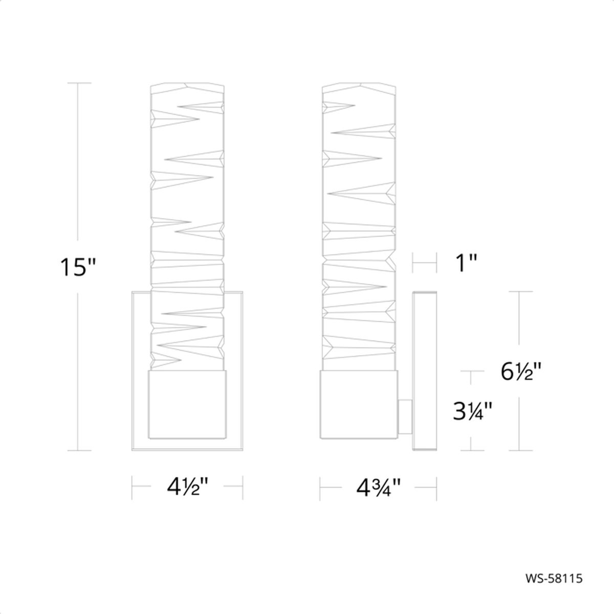 Juliet Crystal Sconce dimensions