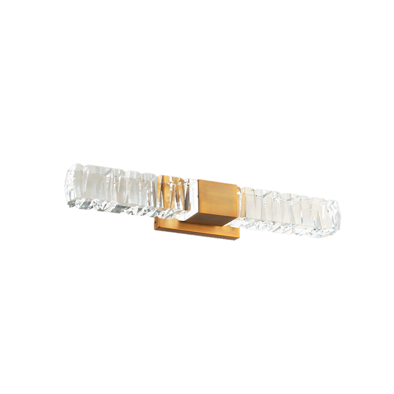 Juliet Crystal Vanity/Sconce Aged Brass