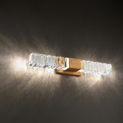 Juliet Crystal Vanity/Sconce Aged Brass