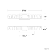Juliet Crystal Vanity/Sconce dimensions