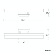 Minx Vanity 21in line drawing