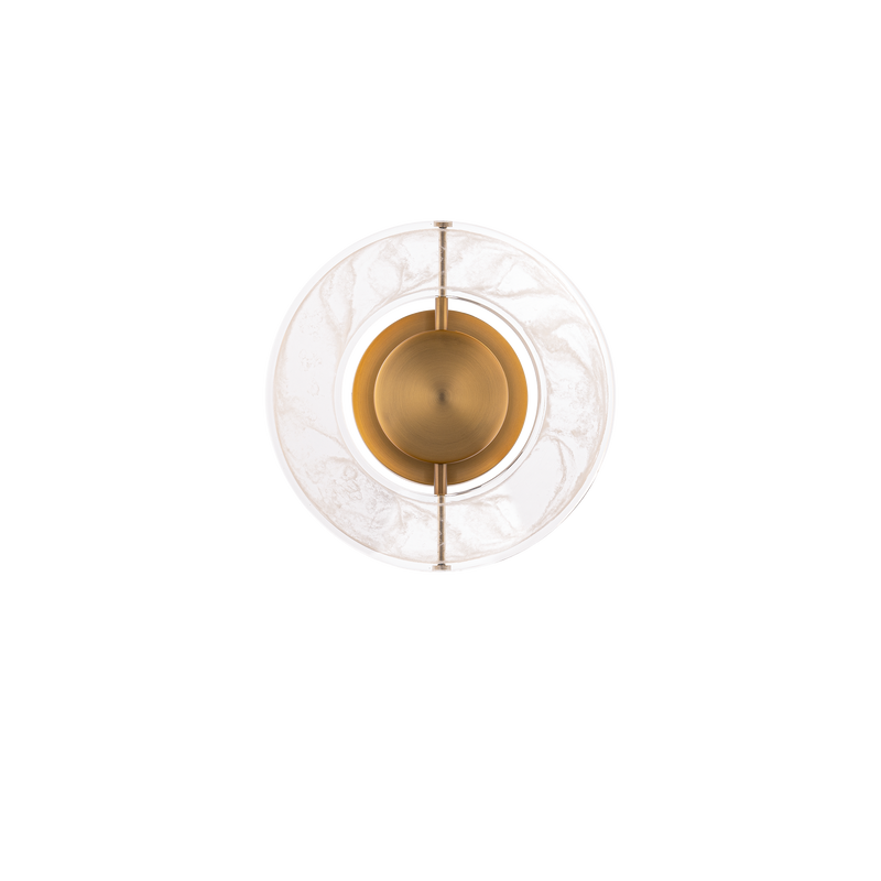 Cymbal Sconce Aged Brass