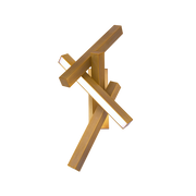 Chaos Vertical Sconce Aged Brass
