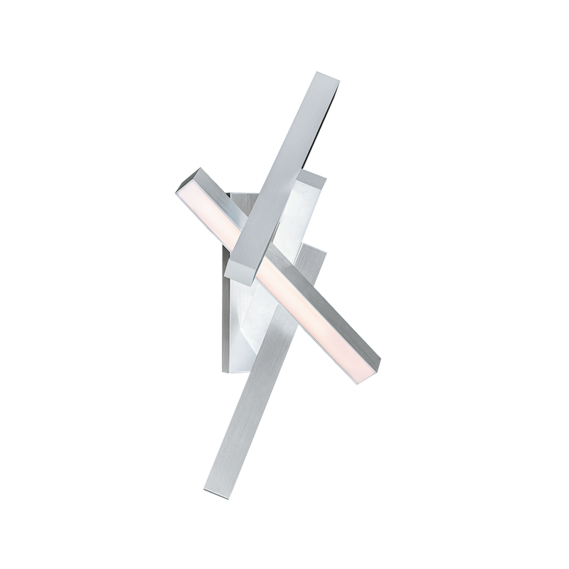 Chaos Vertical Sconce Brushed Aluminum