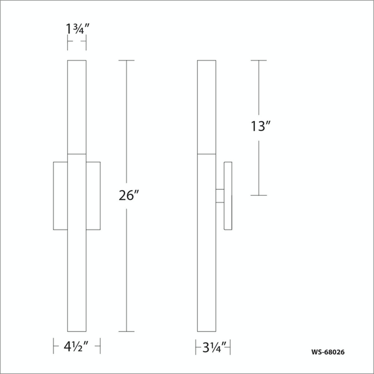 Minx Wall Sconce line drawing