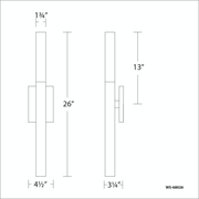 Minx Wall Sconce line drawing
