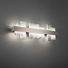 Acropolis Alabaster Sconce 27in - Brushed Nickel