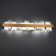 Acropolis Alabaster Sconce 37in - Aged Brass