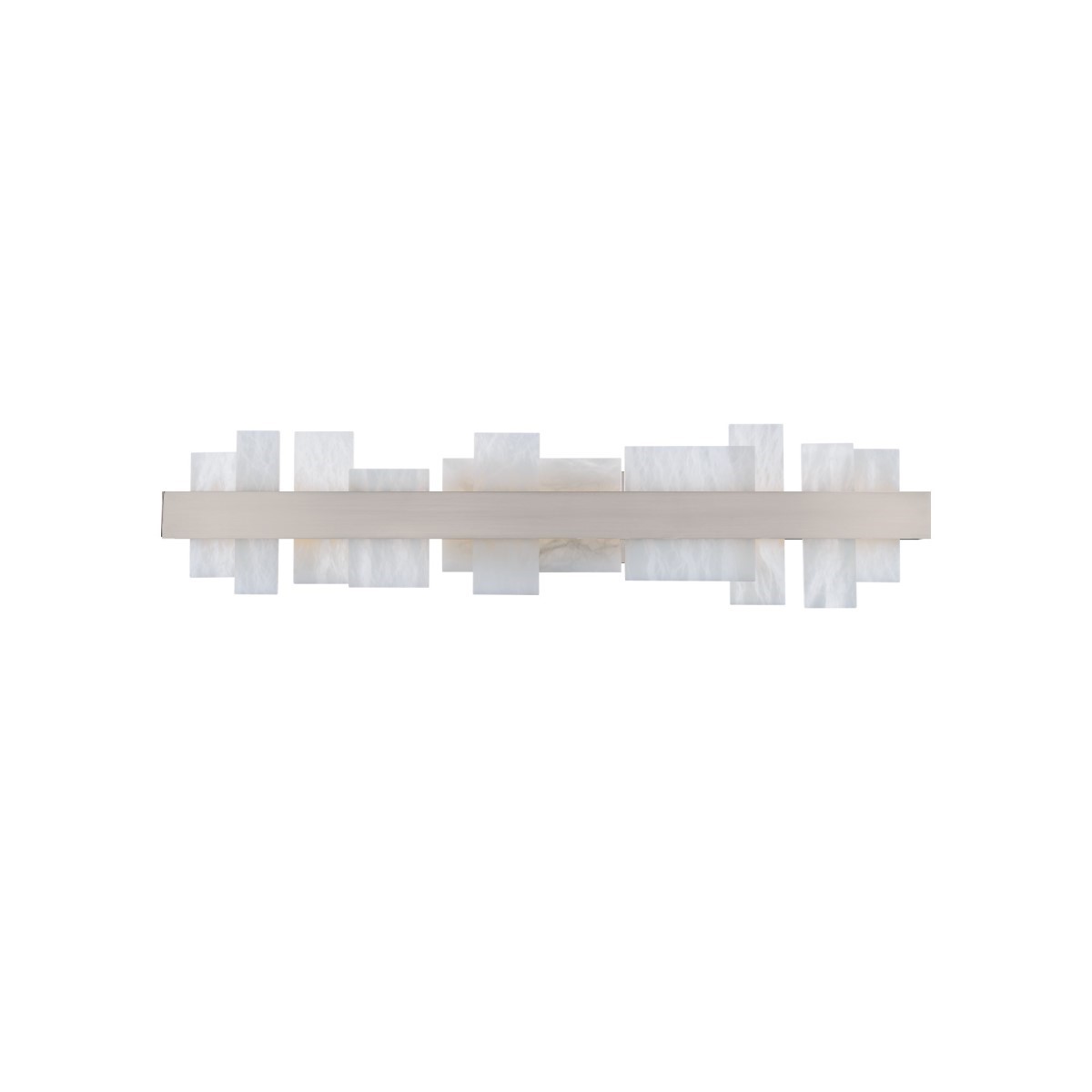Acropolis Alabaster Sconce 37in - Brushed Nickel