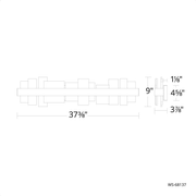 Acropolis Alabaster Sconce 37in - dimensional drawing