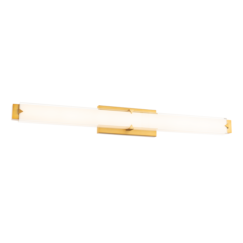 Carlisle Bath Sconce Aged Brass Angle 2