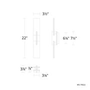 Amari Sconce - dimensional drawing