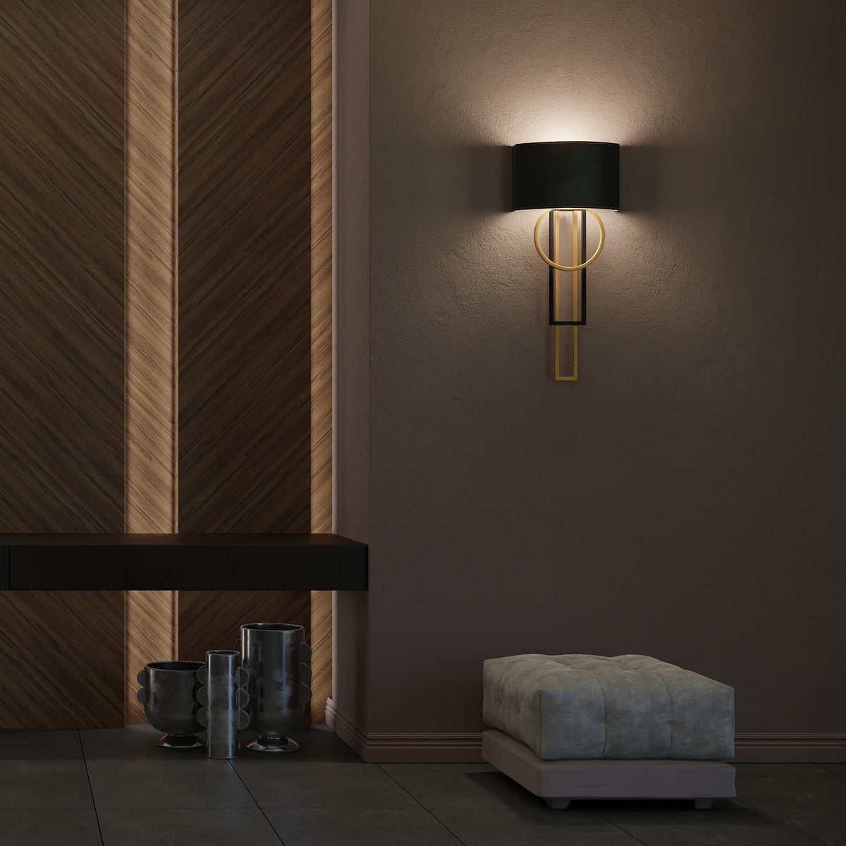 Sartre Leather Sconce