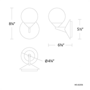 Double Bubble 1 Light Sconce