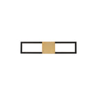 Peekaboo Bath & Wall 22in Black/Aged Brass