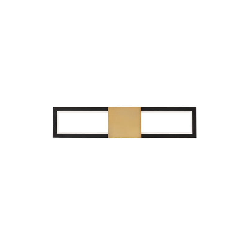 Peekaboo Bath & Wall 22in Black/Aged Brass