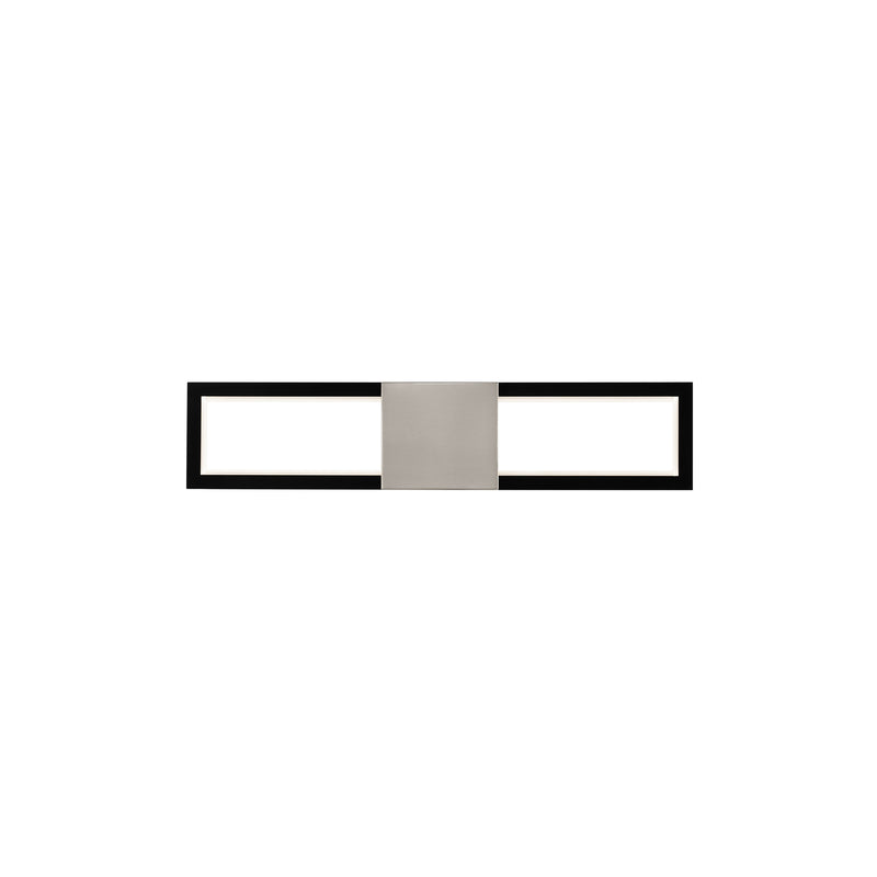 Peekaboo Bath & Wall 22in Black/Brushed Nickel