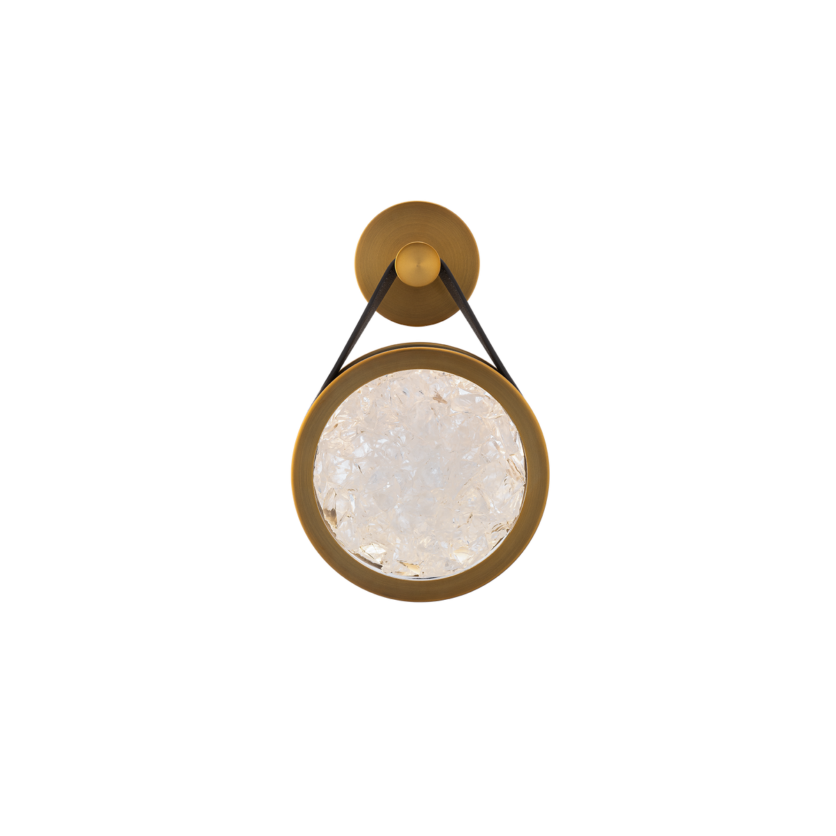 Clare Indoor Sconce Warm Brown/Aged Brass