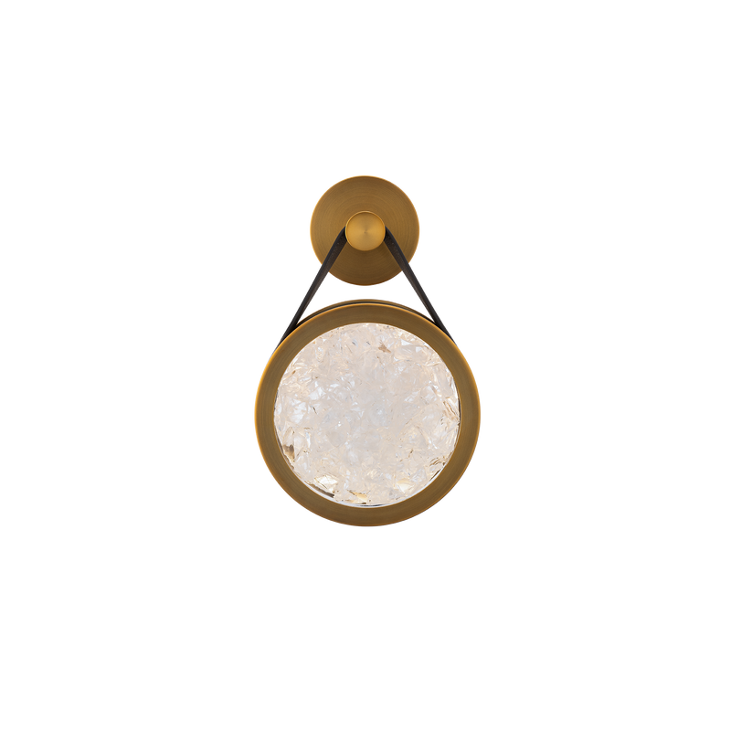 Clare Indoor Sconce Warm Brown/Aged Brass