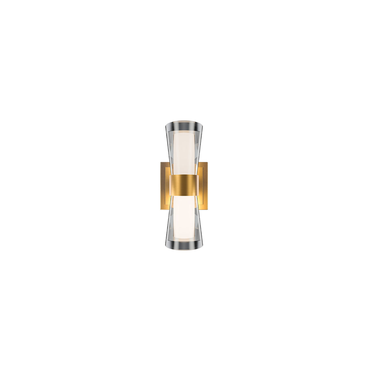 Hourglass 10in Sconce Aged Brass