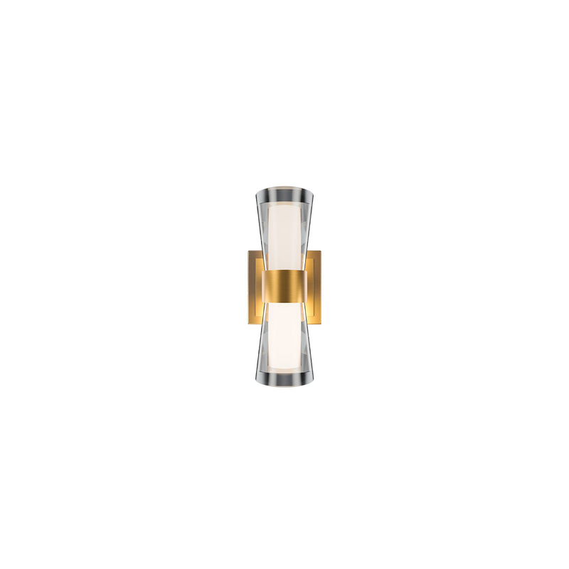 Hourglass 10in Sconce Aged Brass