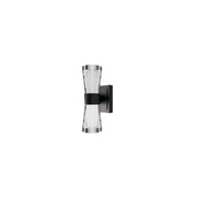 Hourglass 10in Sconce Black