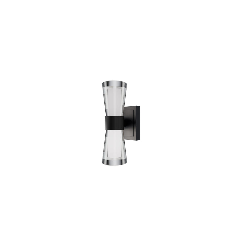 Hourglass 10in Sconce Black