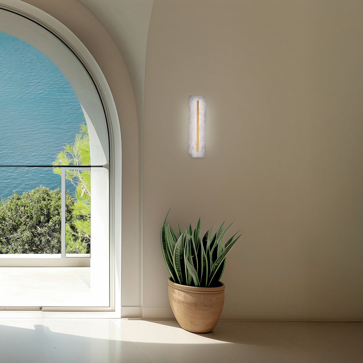 Taffeta Raw Edge Indoor Sconce