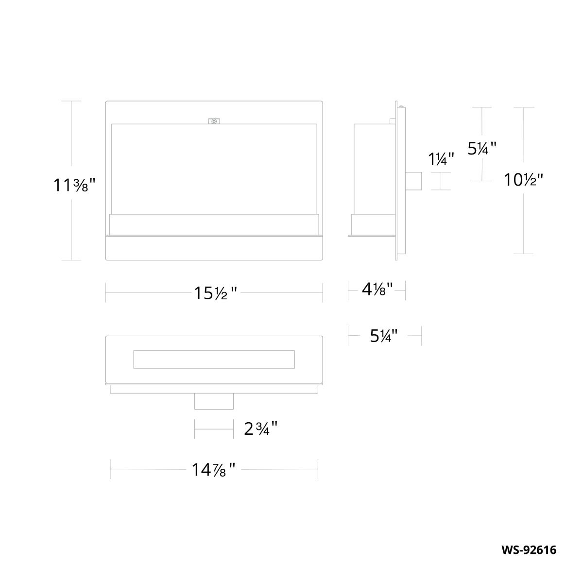 Lumnos Up and Down Light Sconce - Line Drawing