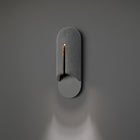 Clog Outdoor Sconce 16in Basalt Stone/Black