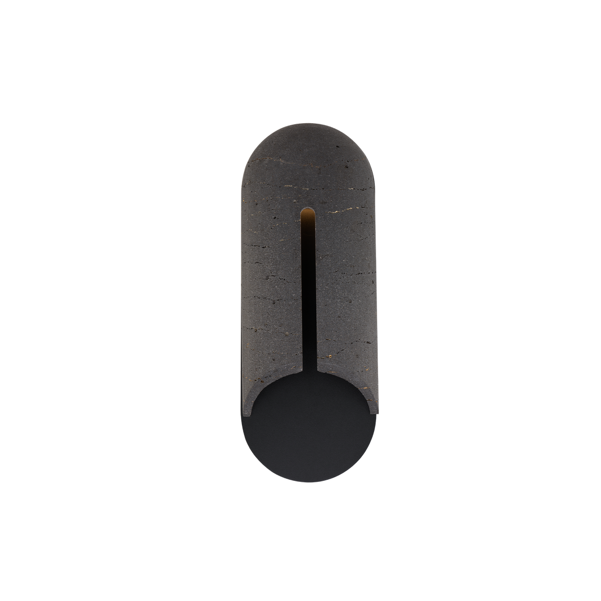 Clog Outdoor Sconce 22in Basalt Stone/Black