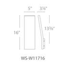 Blade 16in line drawing