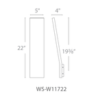 Blade 22in line drawing