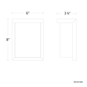 Ledge In/Outdoor Sconce 8IN - Line Drawing