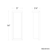 Ledge In/Outdoor Sconce 14IN - Line Drawing