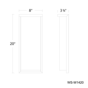 Ledge In/Outdoor Sconce 20IN - Line Drawing