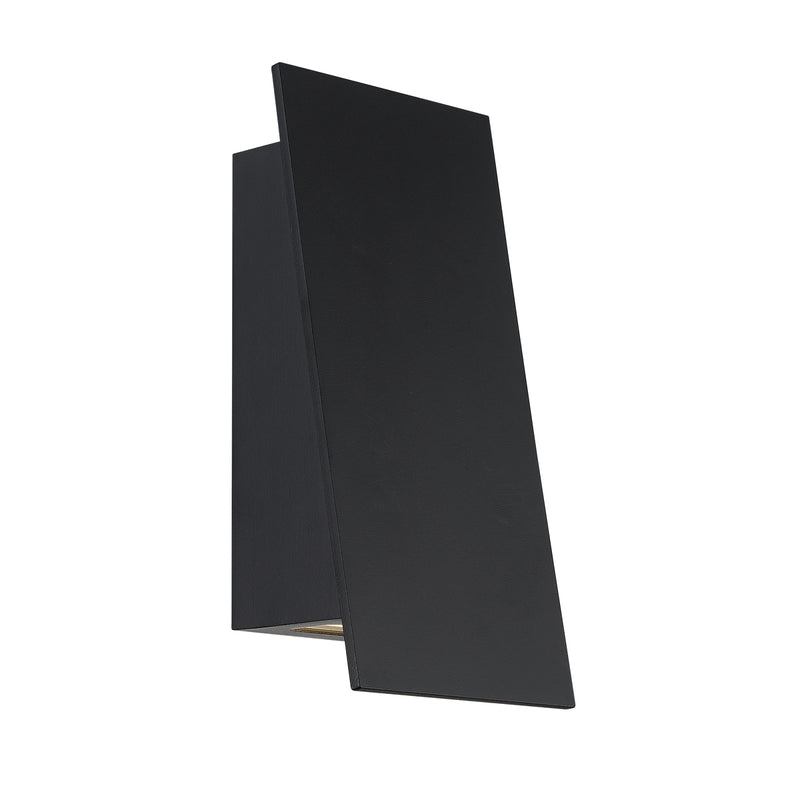 Slant Outdoor Wall Sconce Black