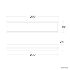 Ice Bar Outdoor Sconce 26in dimensions