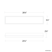 Ice Bar Outdoor Sconce 26in dimensions